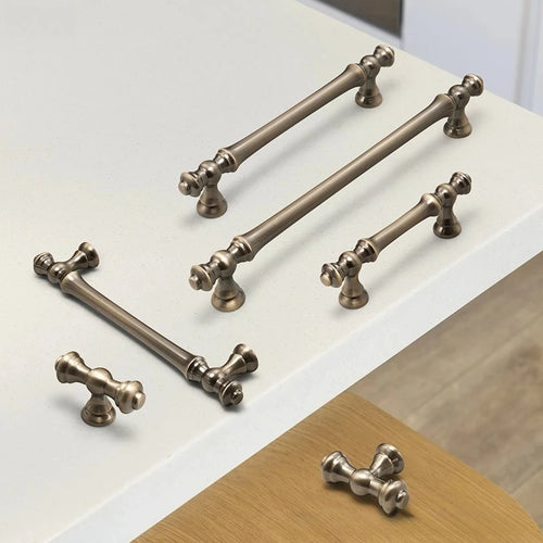 Antique bronze cabinet door handles