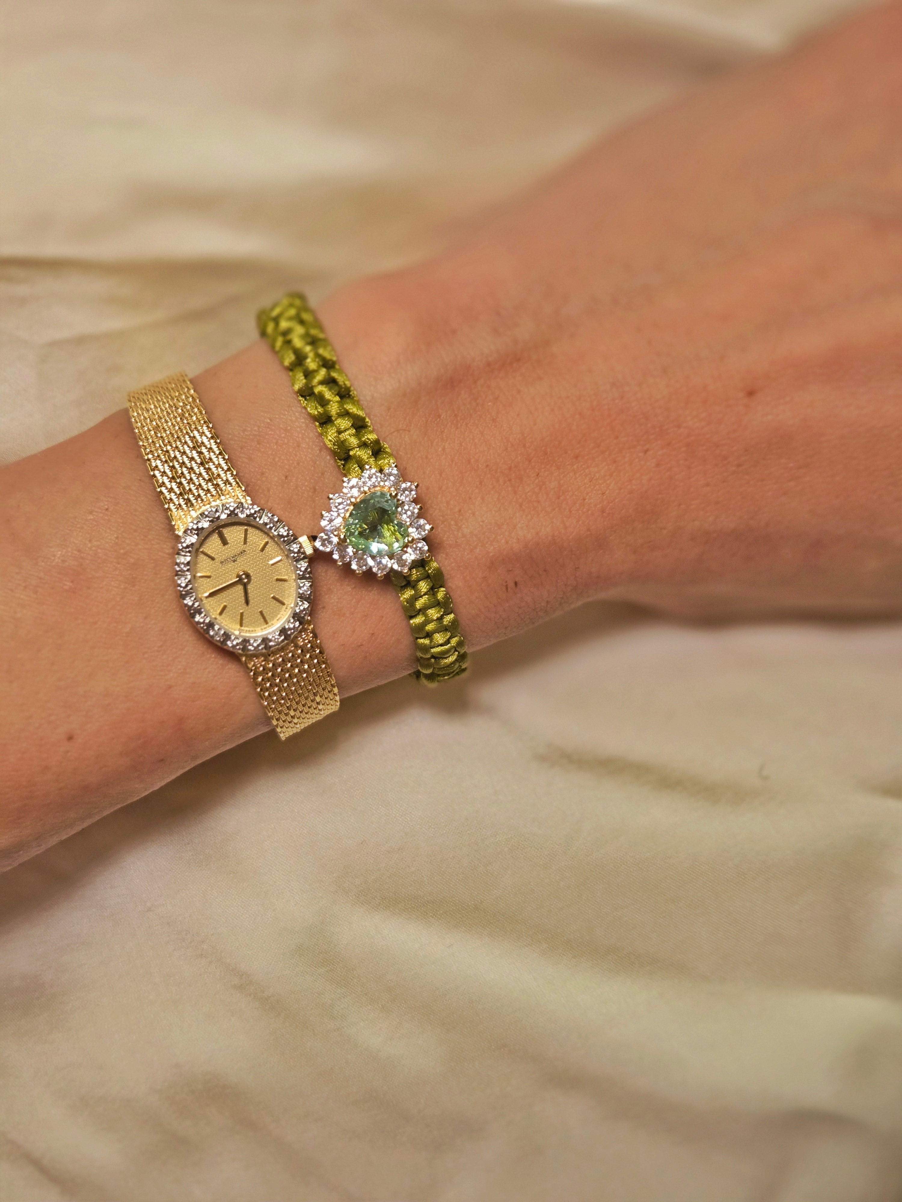 Belle Gold Filled Heart Silk Bracelet