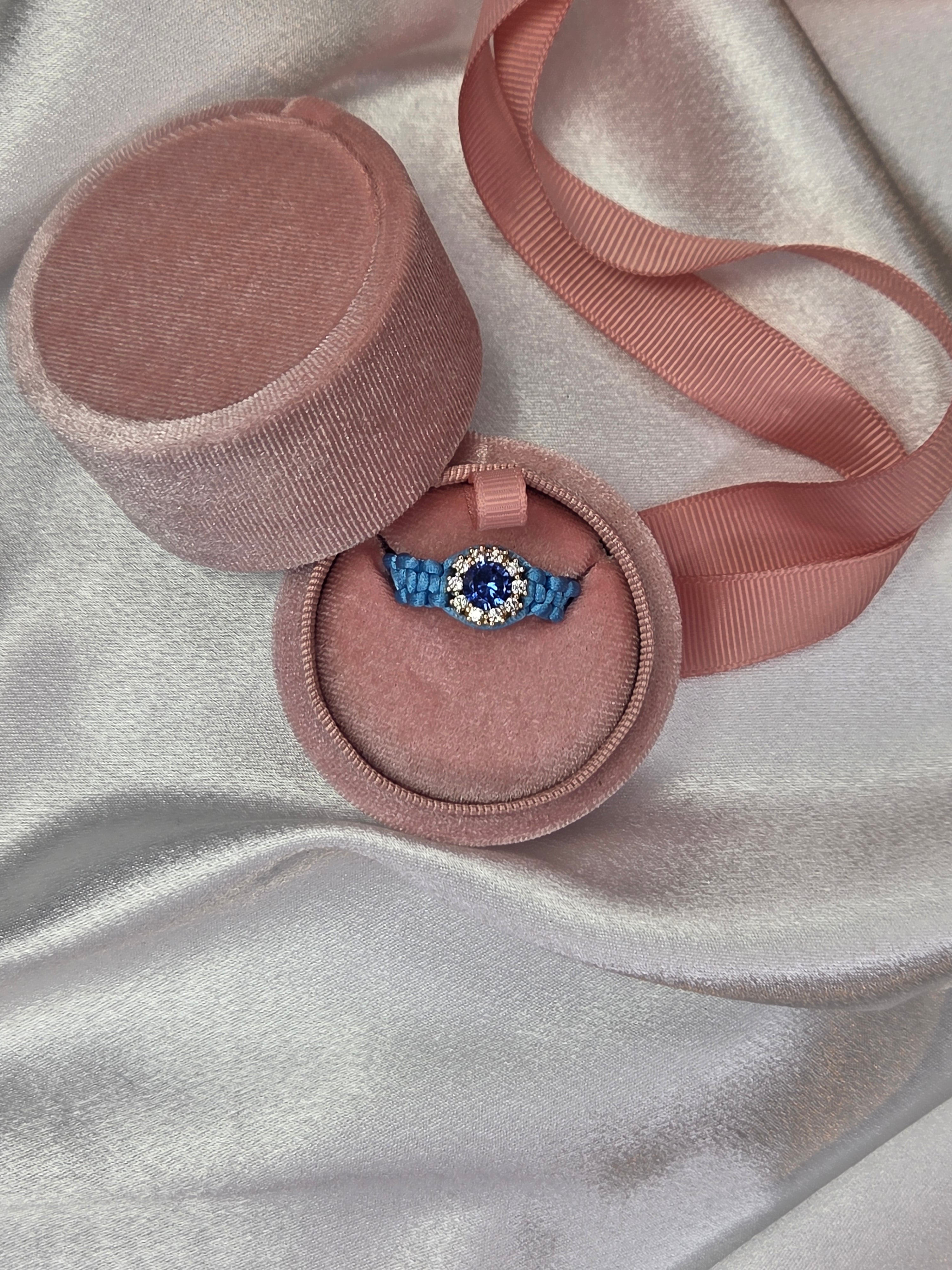 Nora Gold Filled Baby Blue Evil Eye Silk Bracelet