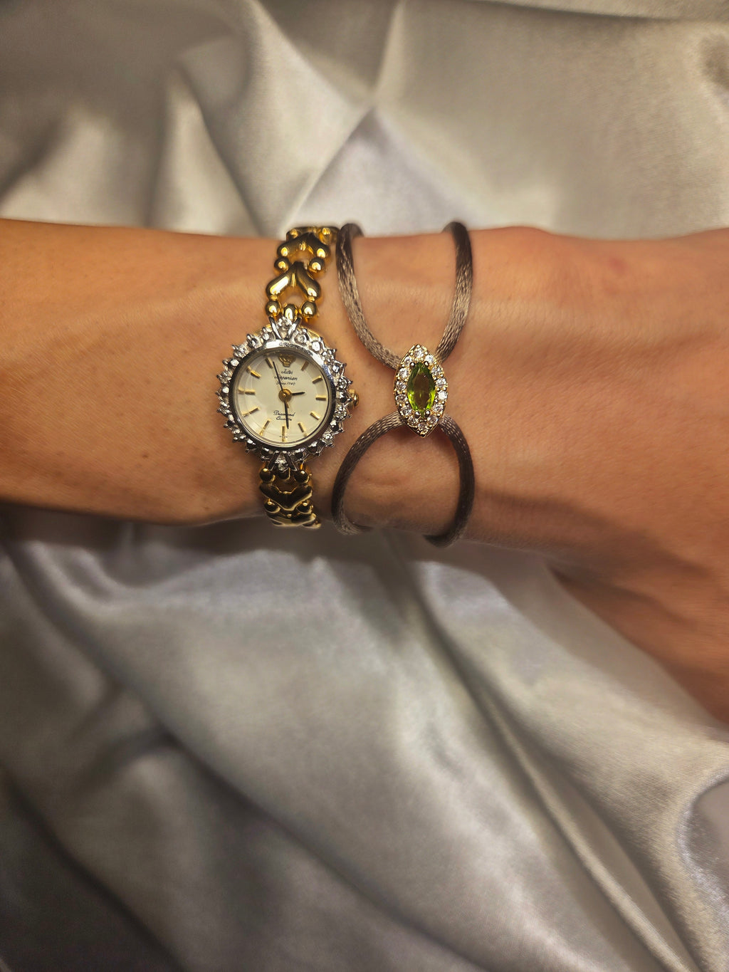 Ellie Gold Filled Green Evil Eye Silk Bracelet