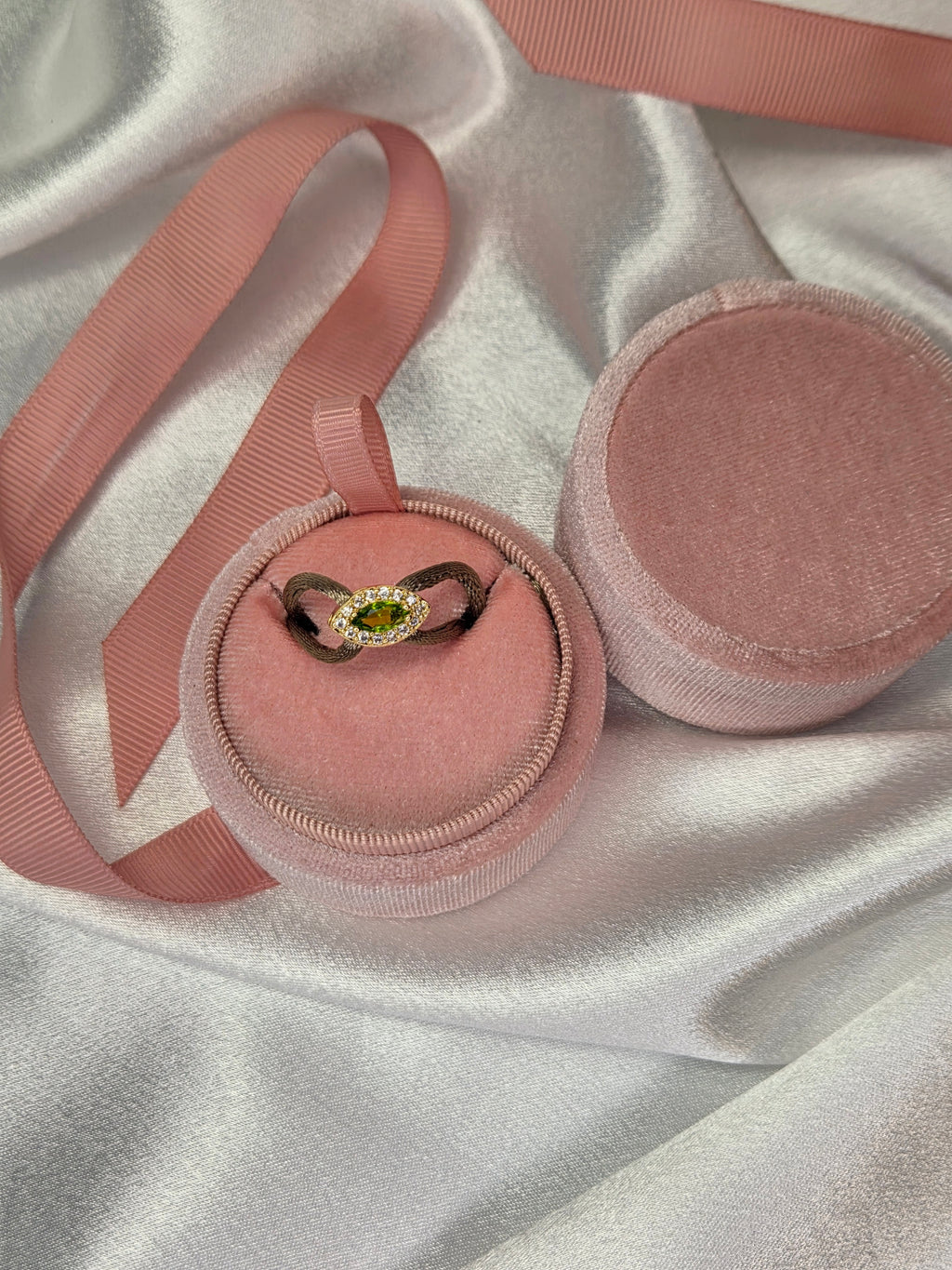 Ellie Gold Filled Green Evil Eye Silk Bracelet