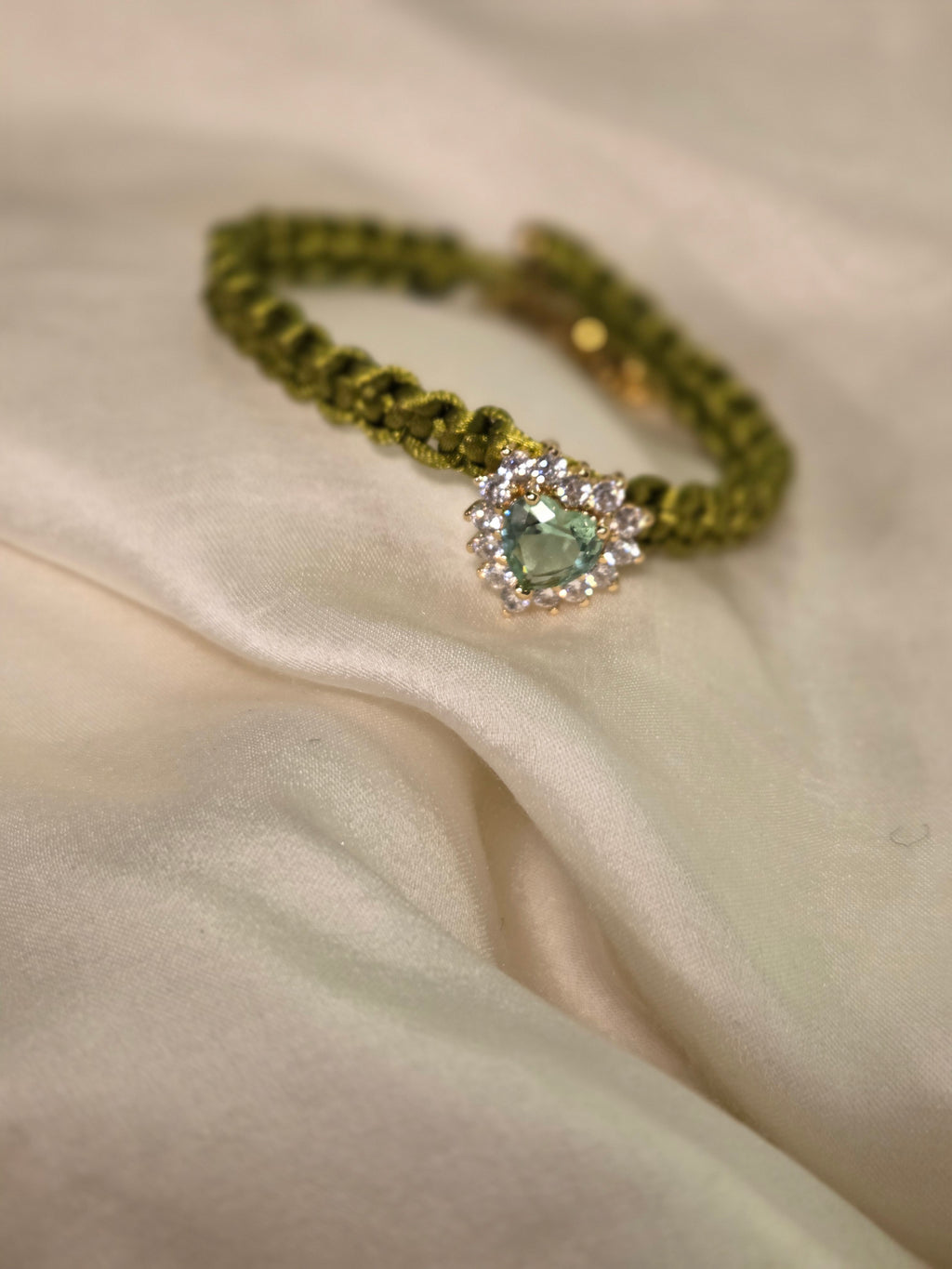 Belle Gold Filled Heart Silk Bracelet